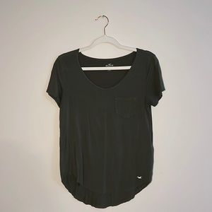 Women’s XS Hollister Must Have Collection Green Tee with Pocket